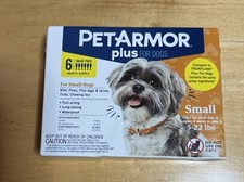 PetArmor Plus for Small Dogs 5-22 lbs Flea Ticks 6 Doses Double Factory Sealed