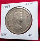 1957 LIGHTLY TONED- NICER GRADE CANADIAN SILVER DOLLAR COIN-MONEY