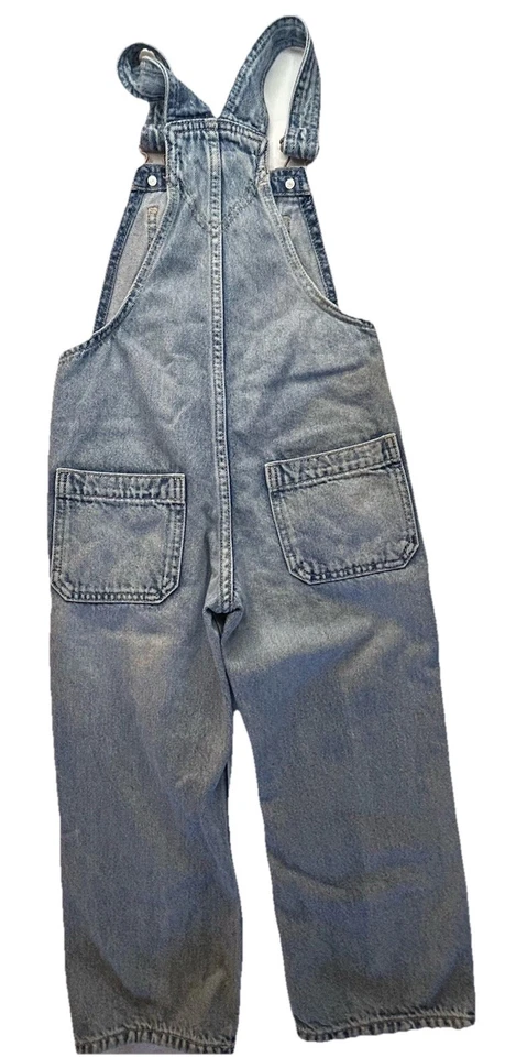 Mono vaquero GAP 6-7 años azul correas ajustables bolsillos Foto 4 de 4