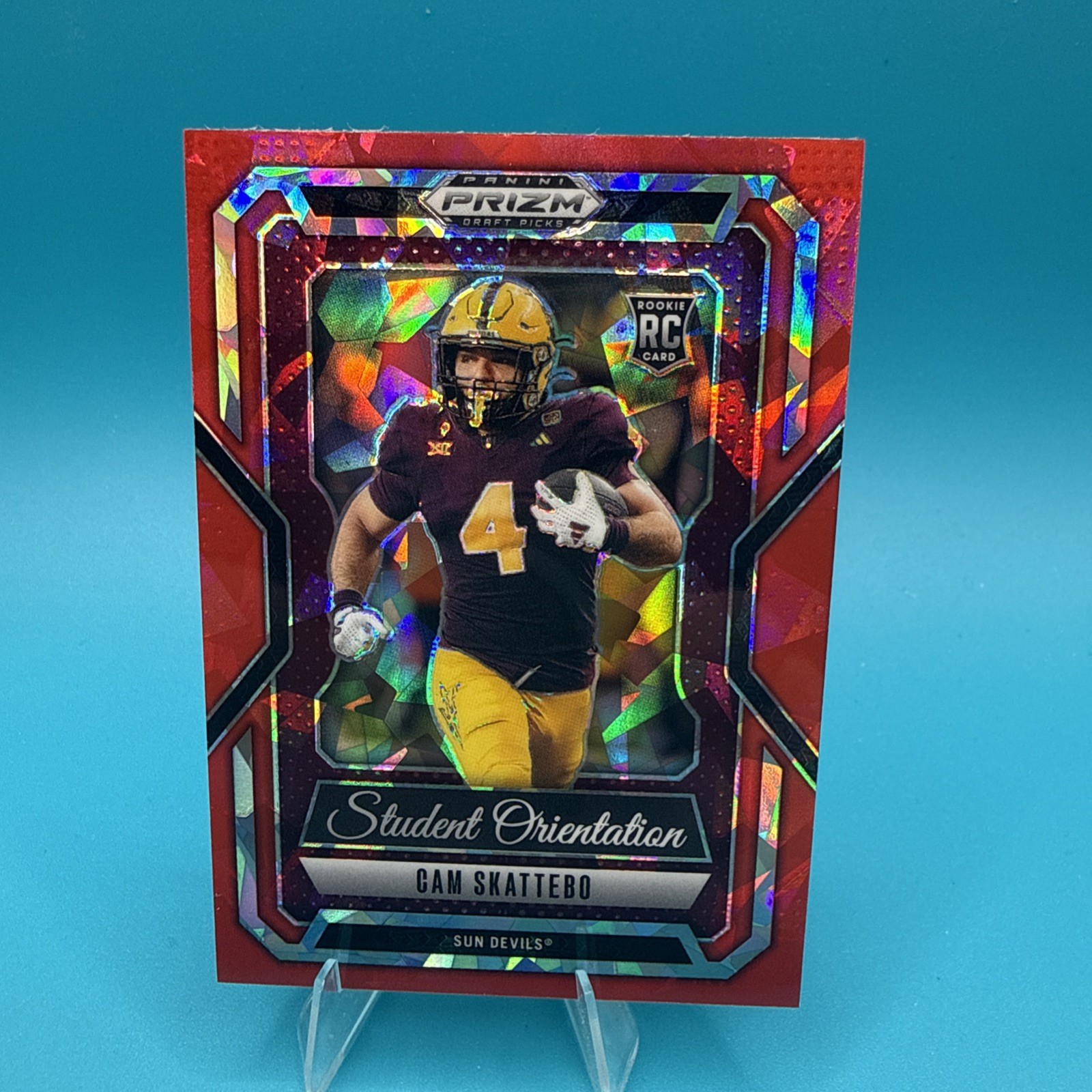 2025 Panini Prizm Draft Picks - Student Orientation Cam Skattebo #16 Red Ice...