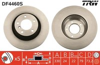 2X Bremsscheibe TRW Single DF4460S FüR BMW E93 E90 E92 E91 X1 E81 E87 E88 E82