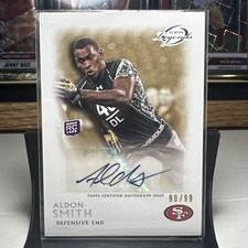 Aldon Smith Rookie Auto /99 2011 Topps Legends - PLUS BONUS ROOKIE CARD. rookie card picture