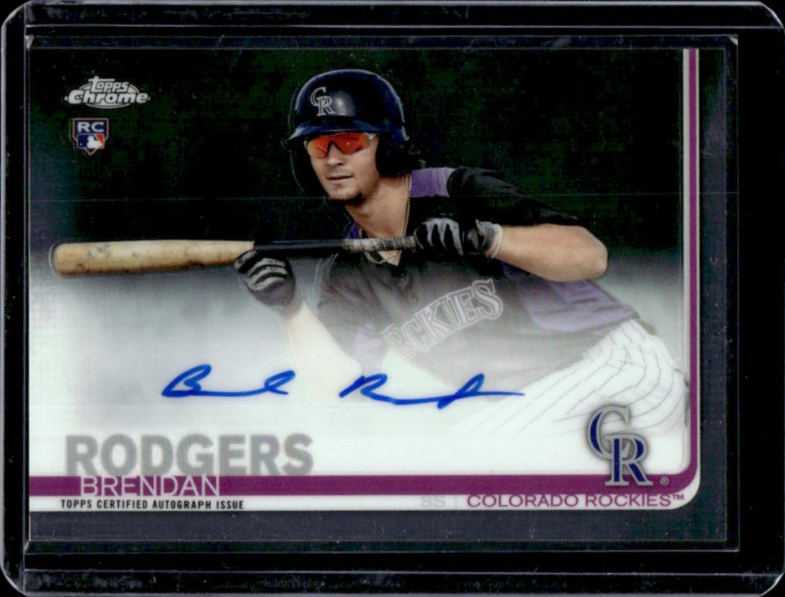2019 Topps Chrome Brendan Rodgers Rookie Auto #RA-BR Rockies