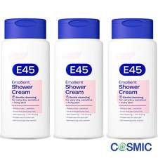 Image of 3 X E45 Emollient Shower Cream 200ML