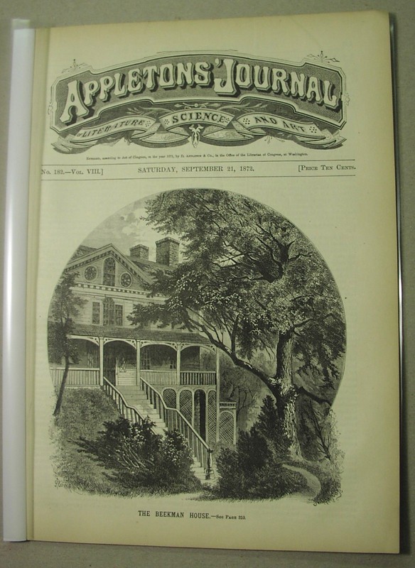 1872- BEEKMAN PLACE history; ADIRONDACKS sketches; National Academy of Design