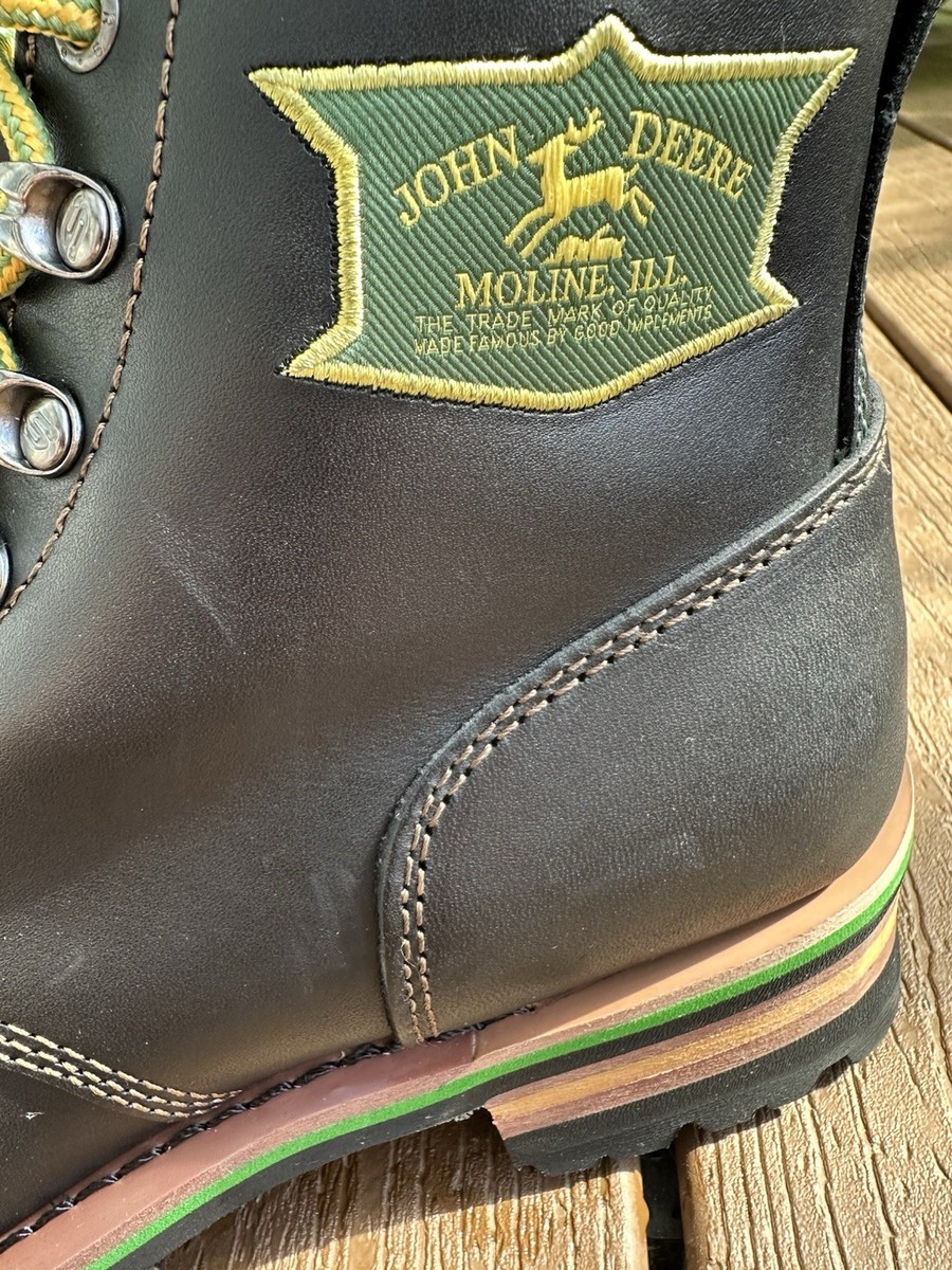 Skechers John Deere Built Black Leather Cascades Work Boots Men\'s Sz 14 256008 Skechers John Deere Built Black Leather Cascades Work Boots  main image 3