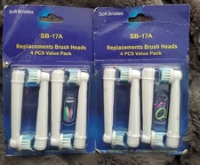 Oral-B SB-17A Flexisoft Replacement Toothbrush Heads Soft Bristles 8pcs