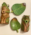 Vintage Hand Painted And Hand Carved Wooden Frogs — photo 5