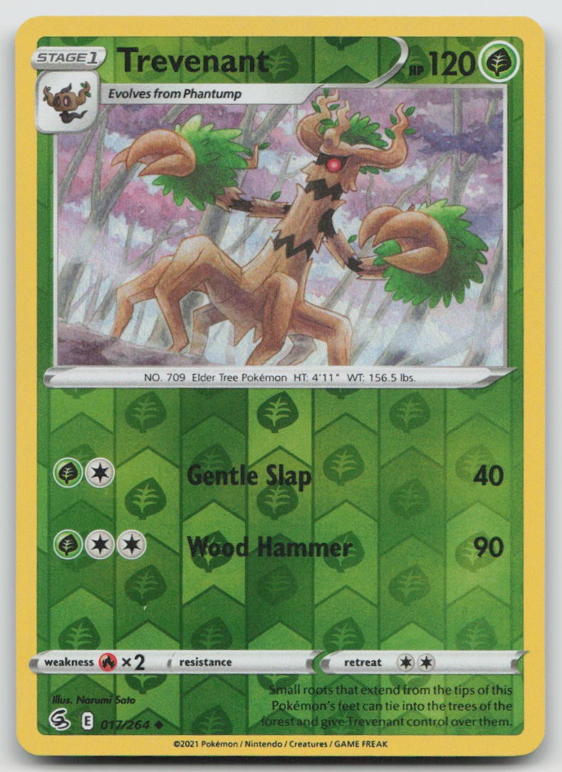 Trevenant 017/264 Uncommon Fusion Strike Pokemon Reverse Holo NM