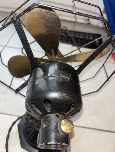 Fitzgerald Vintage Star Rite Art Deco Fan Working 83201 M 8 Inch Read Black - Picture 9 of 13