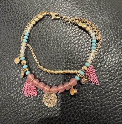 Damen Perlen Multi Kette Armband.