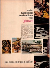 Jantzen Vintage 1960s Swimwear Magazine Print Ad 8x11 Beach Bikini Fashion