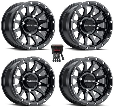 Raceline Trophy ATV Wheels/Rims Black 15'' Polaris RZR