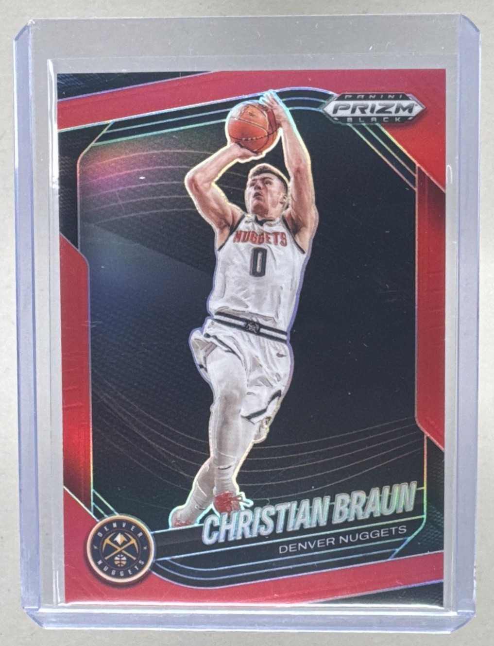 2024 Panini Prizm Black 186 Christian Braun Red /299