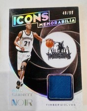 Kevin Garnett 2020-21 Panini Noir Icons Memorabilia Game Used Patch /99