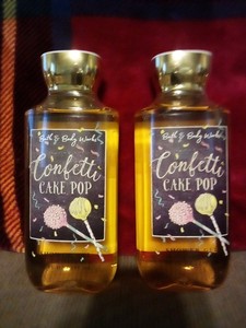 2 Bath And Body Works Confetti 🎊 Cake Pop Shower Gel 10oz SEALED!!!!