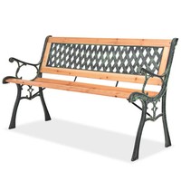 Gartenbank Holz 122 Cm Wetterfest Sitzbank FüR Garten Terrasse Balkon