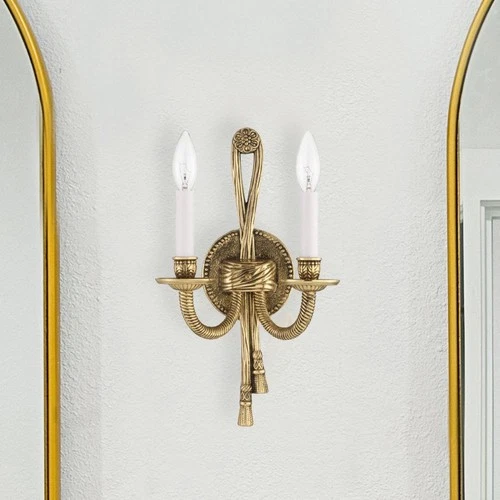 Rope/Tassel ADA Compliant Two Light Wall Sconce - Picture 7 of 9