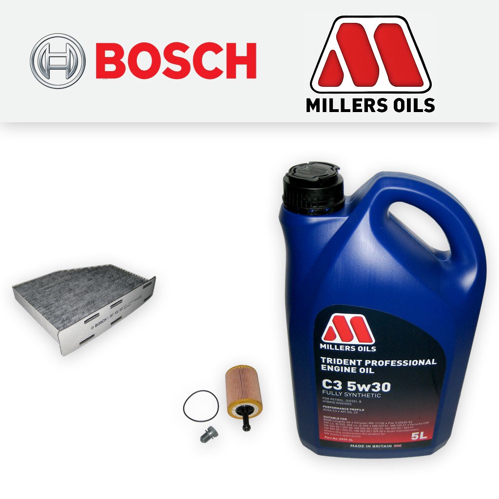 SERVICE KIT for AUDI A3 (8P) 1.9 TDI OIL CABIN FILTERS +5L OIL (2003-2012)
