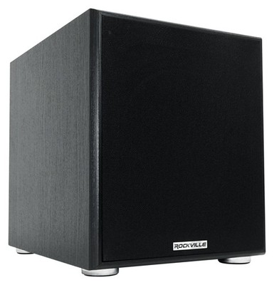 Rockville Rock Shaker 10'' Black 600W Powered Home Theater Subwoofer