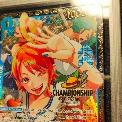 one piece card Nami Championship Promo TOP64 GEMIX10 Gold English