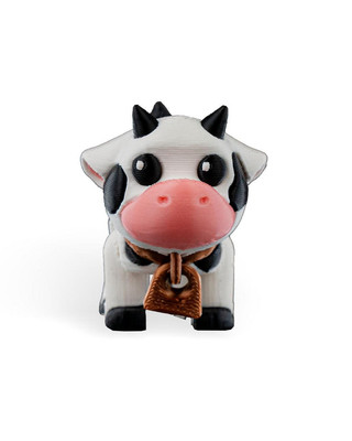 3D Printed Cow Keychain   Articulated PLA Model   Cute and Collectible