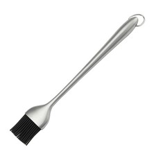 Heavy-duty BBQ Basting Brush by - Silicone Bristles with 12 Inch Stainless