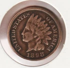 US Rare Old West 1898 Indian Head Penny Coin American Collection Shield Cent USA