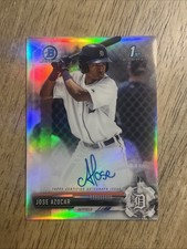 Jose Azocar 2017 Bowman Chrome Prospects Refractor /499 Auto Detroit Tigers