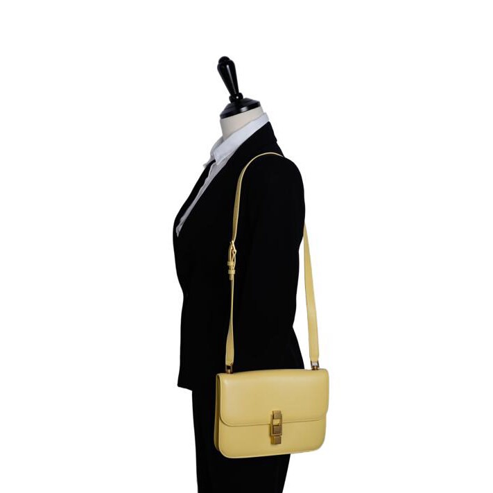 Borsa a tracolla Saint Laurent gialla Caresse 633214 117085272