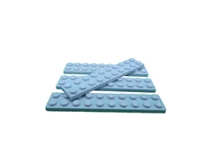 Lego 4 Light Bluish Gray 2x10 base plate NEW