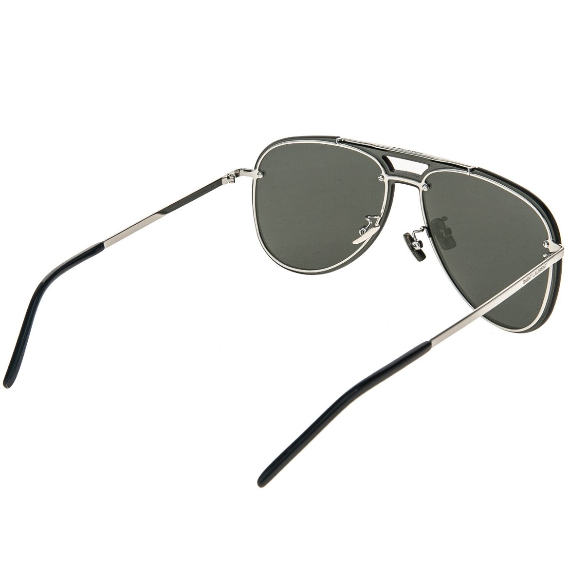 SAINT LAURENT CLASSIC MASK SL 11 001 Silver Black Unisex  display picture 3