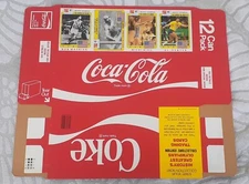 Vintage 1984 Coca-Cola 12 Pack Soda Can Carton Olympics Trading Cards Rare NOS