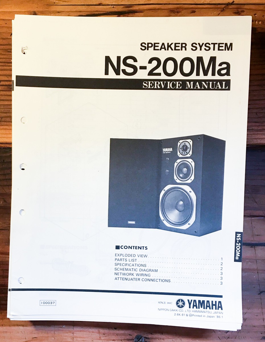 木箱職人技　特価Bluetoothナショナル真空管ラジオNS-200 Yamaha NS-200Ma Speaker Service Manual *Original* | eBay