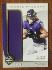 Hayden Hurst 2018 Panini Limited Rookie Phenom Jersey Football Card 3/99