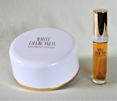 White Diamonds Body Radiance Powder 2.6 oz & Eau De Toilette 1.7 oz New W/O Box