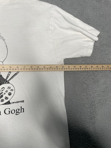 RARE Vintage 90s Vincent Van Gogh Portrait T-shirt Adult Large Single Stitch USA - Picture 8 of 19