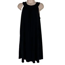 AB Studio Dress Women's Medium Sleeveless Shift Above Knee Black Cocktail Party