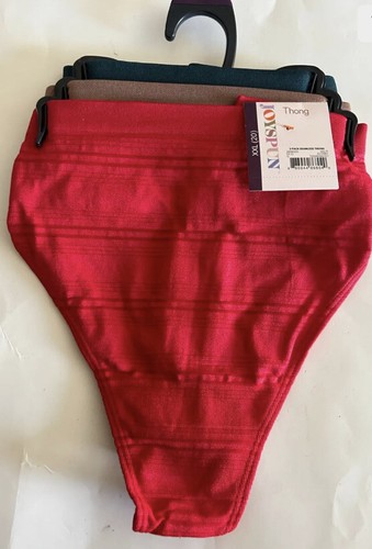 3 Pairs Joyspun Seamless Thongs Panties Size XL 16-18 Brand NEW - Picture 4 of 6