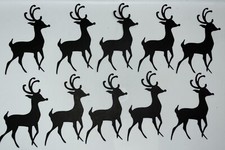 10 REINDEER cardstock paper die cut embellishments