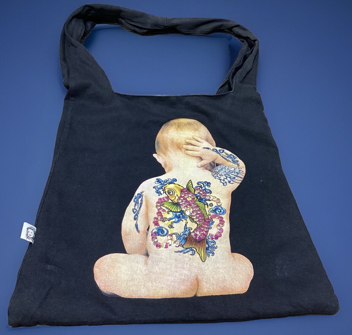 Koi Fish Tattoo Sequins Baby Tote Shoulder Bag Steampunk Gothic