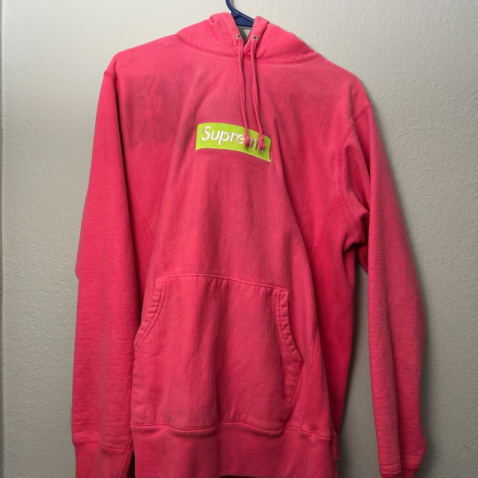 Sweat à capuche rose FW17 SUPREME BOX LOGO TAILLE L 2017