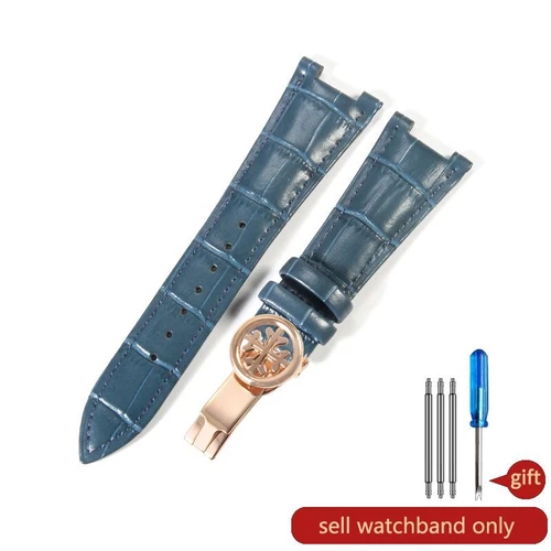 25 mm Echtleder Uhrenarmband passend für Patek Philippe Nautilus 5711/5712G Armband - Bild 28 von 42