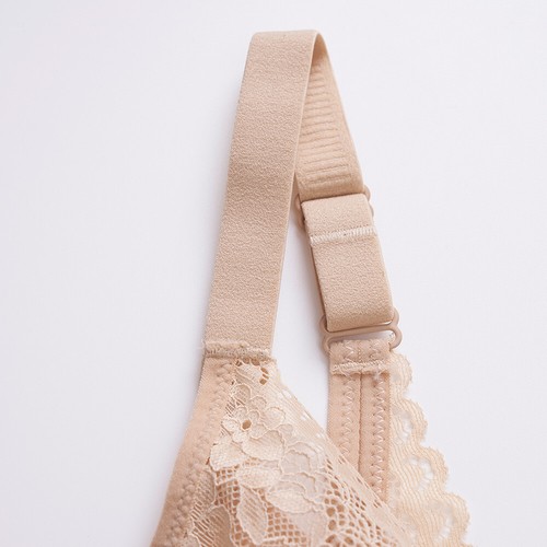 Damen BH ohne Bügel Frontöffnung Büstenhalter Unterwäsche Raffung Sexy Dessous Top - Bild 27 von 41