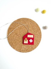 Collana con ciondolo in feltro geometrico (fatta a mano)