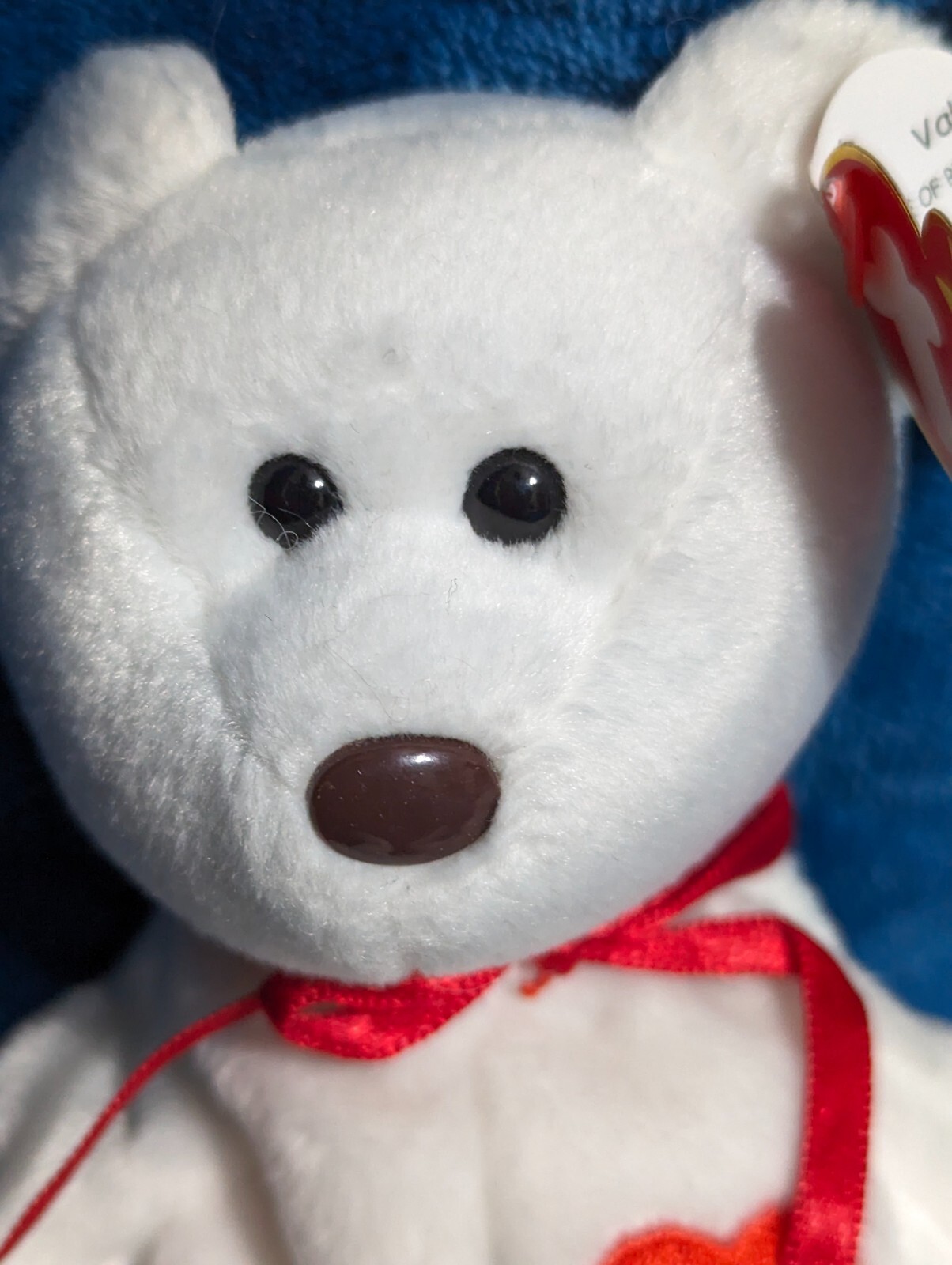 1993 - 1994 Valentino Original TY Beanie Baby P.E. Pellets ~ Errors: Brown Nose 