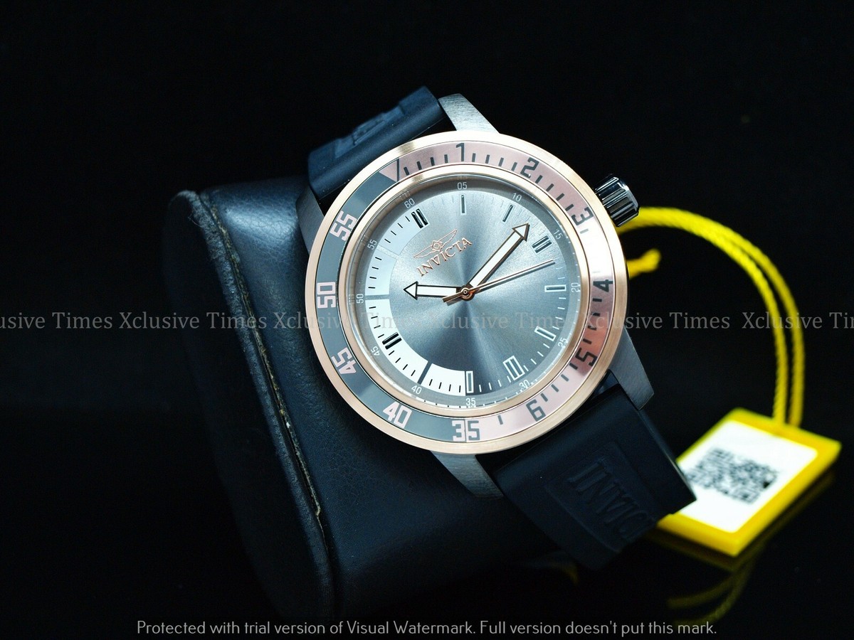 Invicta Men 45mm Specialty Teal Blue Dial Gunmetal Case Silicone Quartz SS Watch Amazon.com: Invicta Men main image 2