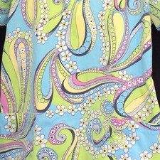 Salus Scrub Top XS Scrubs Pink Blue Yellow Green Cotton Blend SS Gathered Back