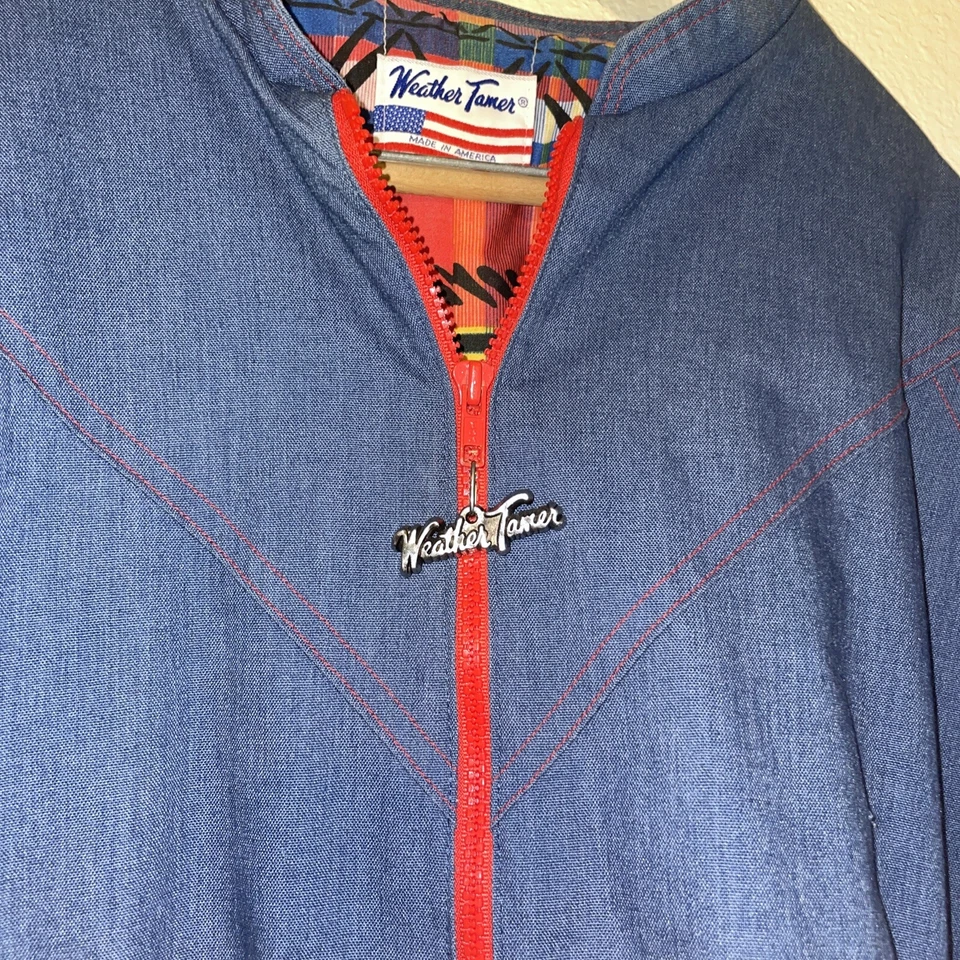 Винтажные женские укротители погоды 1980-х с длинным рукавом на молнии дождевые/ 30x30 - Изображение 2 из 4