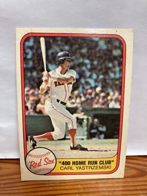 Carl Yastrzemski 400 Home Run club 1981 Fleer Baseball Karte